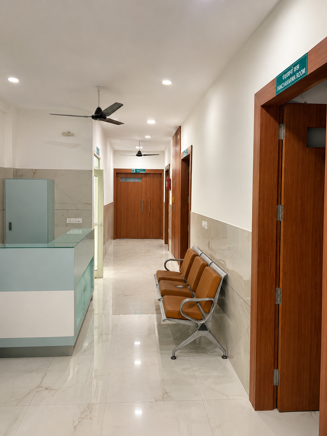 Corridor leading to Panchkarma rooms