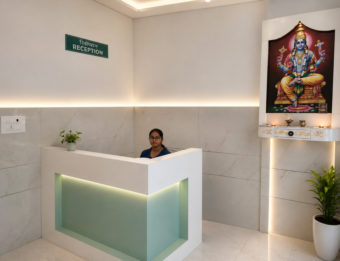 Reception desk at OJAS Health Center
